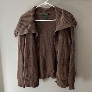 Lauren Ralph Lauren Brown Cardigan Sweater